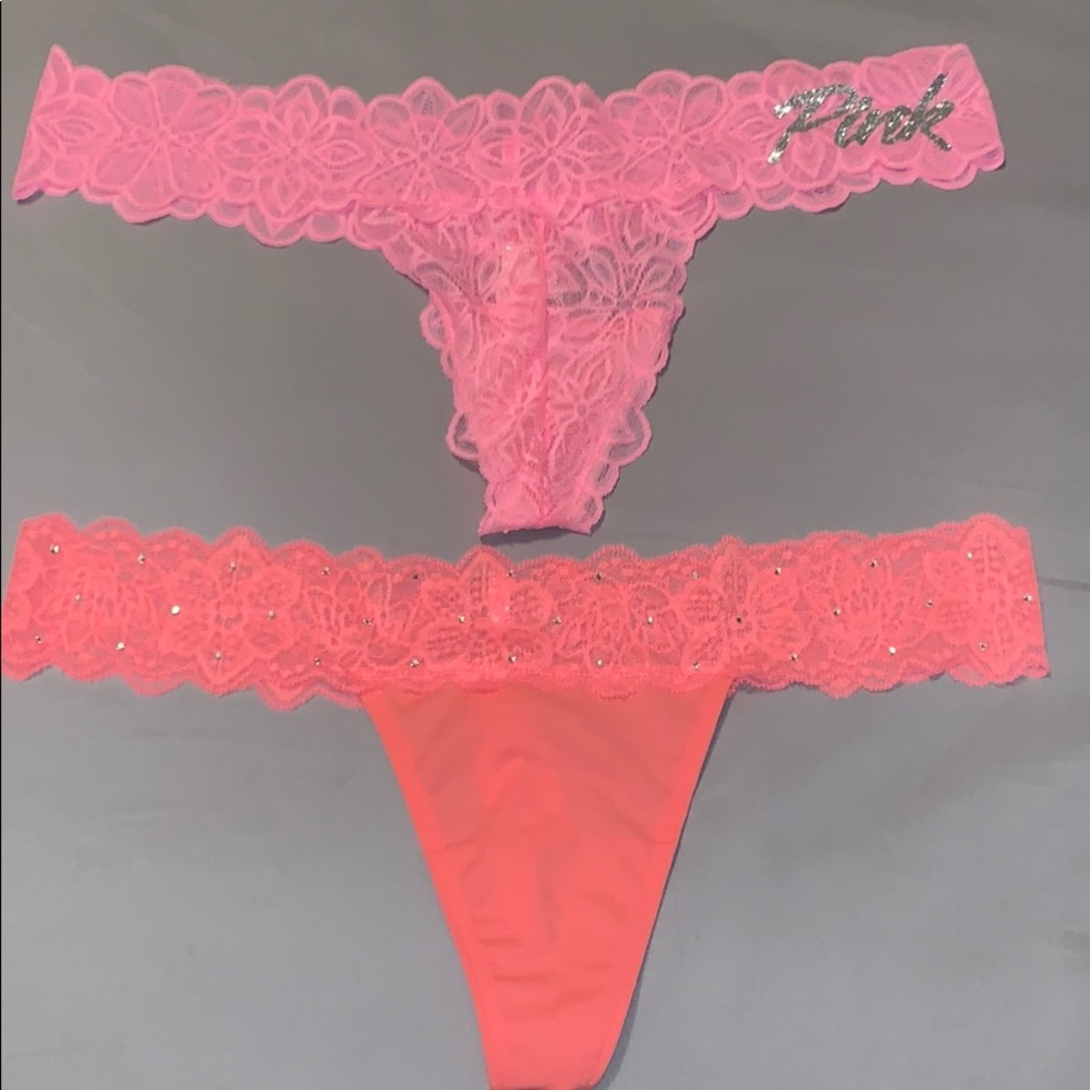 PINK Victoria’s Secret Large Thongs NWT